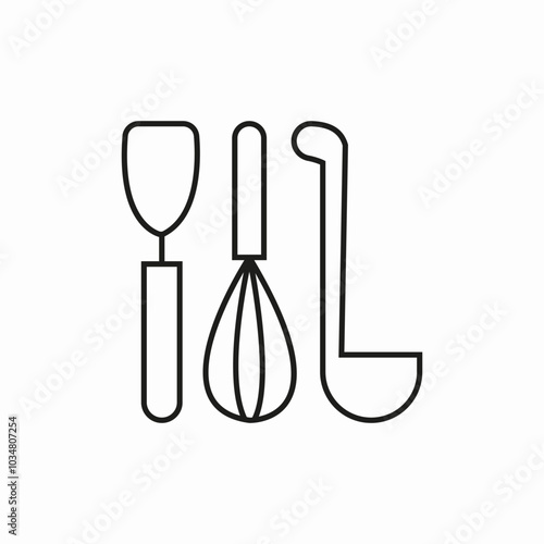 spatula spoon icon sign vector