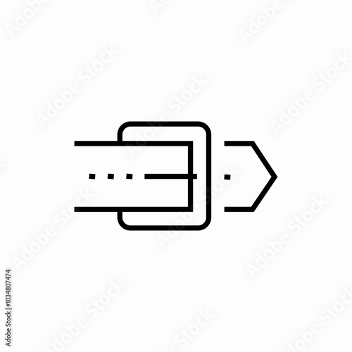 waist belt icon sign vector