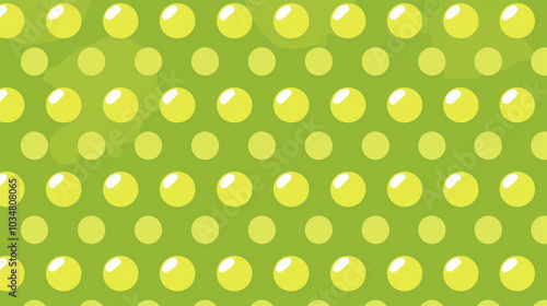 This design features a cheerful pattern of lime green dots evenly spaced on a bright green background, adding a fun and energetic vibe ideal for textiles or wallpapers