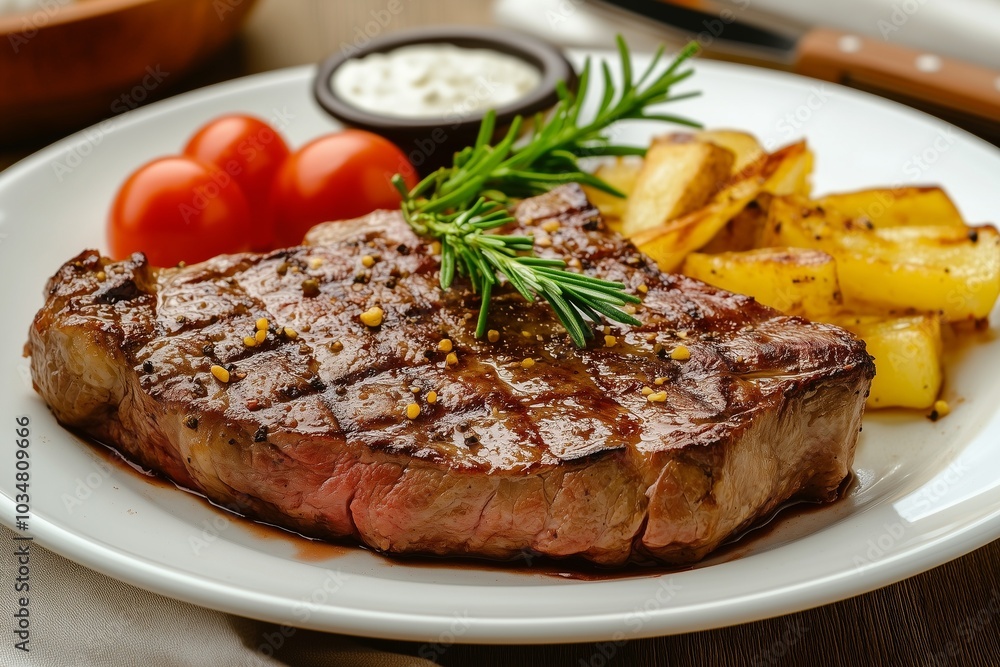 yummy steak meat on the table by generative ai yummy steak meat on the table by generative ai