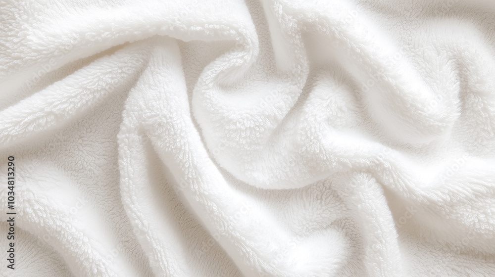 Soft White Fabric Towel Texture and Background Soft White Fabric Towel Texture and Background