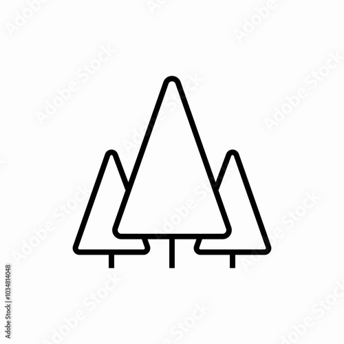 forest trees icon sign vector