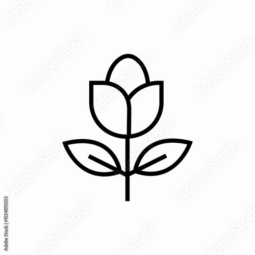 tulip flower icon sign vector