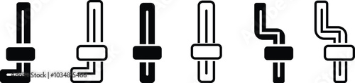 Gearshift Adjustment Line Icon set Design template vector elements, Auto Repair Shop, Auto Repair Shop graphic resources, isolated on transparent background, used for mobile app, web design, ui.