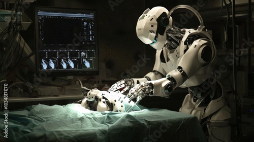 Robotic Surgery : A humanoid robot performing surgery in a sterile environment