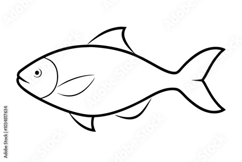 Fish Silhouette | isolated vector silhouette illustration on white background