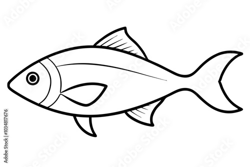 Fish Silhouette | isolated vector silhouette illustration on white background