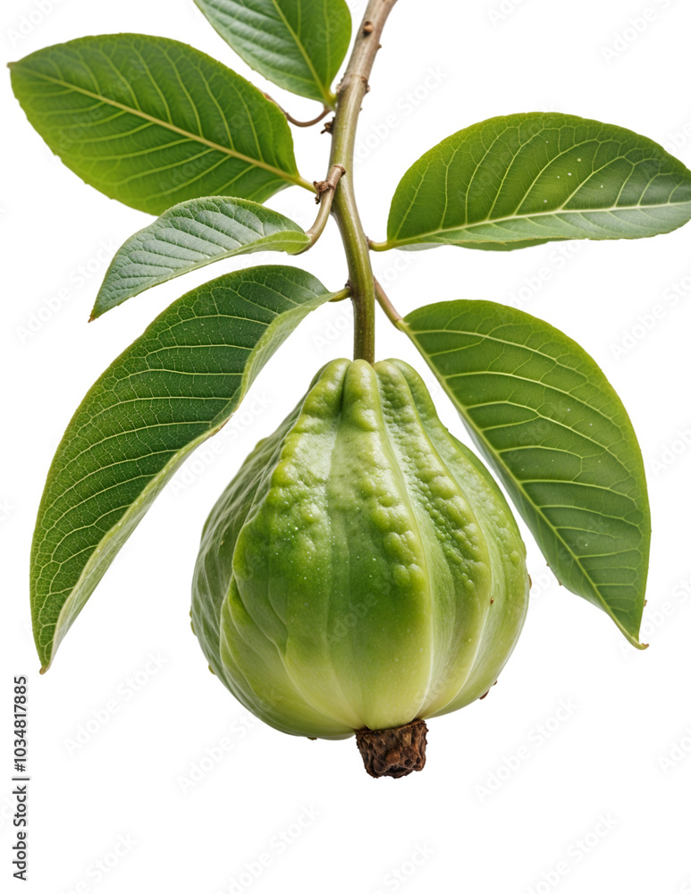 Green guava isolated on transparent background. Green guava isolated on transparent background.