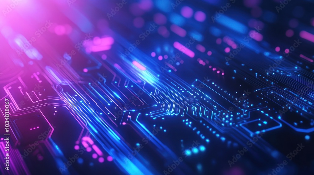 Abstract Neon Circuit Board Abstract Neon Circuit Board