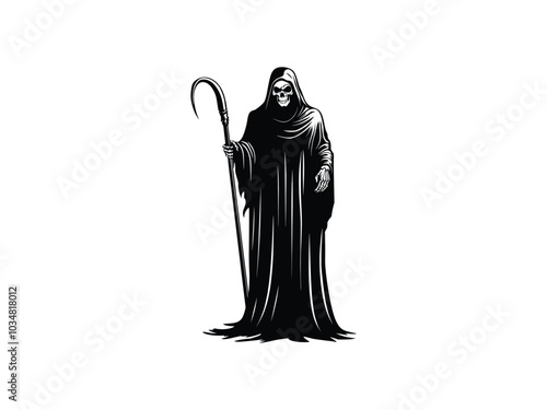 Grim Reaper Silhouette – Halloween Scythe Figures Collection