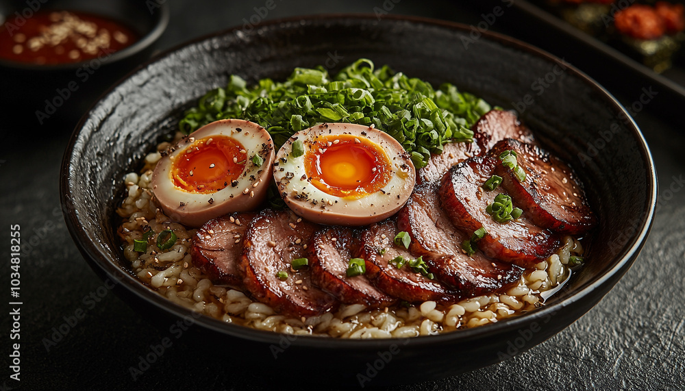 Grilled pork meat on rustic wooden plate freshness generated by AI Grilled pork meat on rustic wooden plate freshness generated by AI