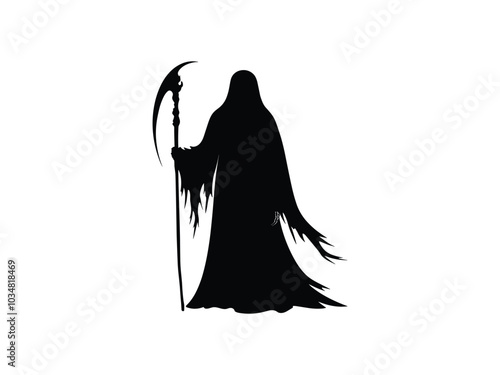 Grim Reaper Silhouette – Halloween Scythe Figures Collection