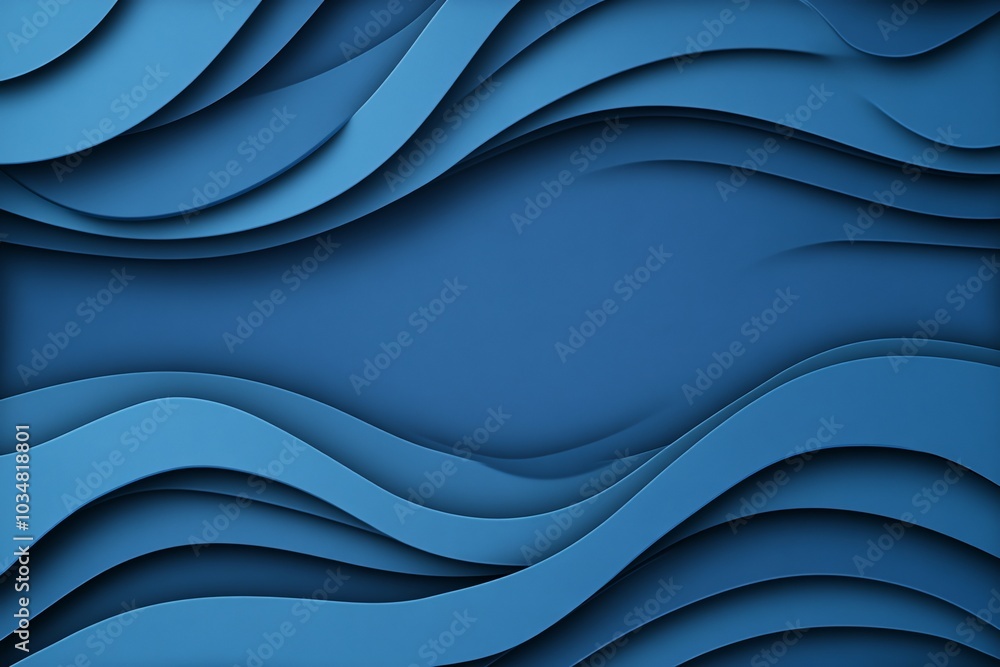 Obraz premium Abstract Blue Waves Paper Texture Background