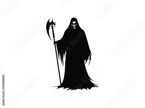 Grim Reaper Silhouette – Halloween Scythe Figures Collection