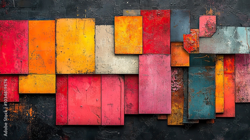 vibrant abstract background featuring high contrast colorful art collage the composition blends various textures and hues creating dynamic and visually striking piece.image vibrant abstract background featuring high contrast colorful art collage the composition blends various textures and hues creating dynamic and visually striking piece.image