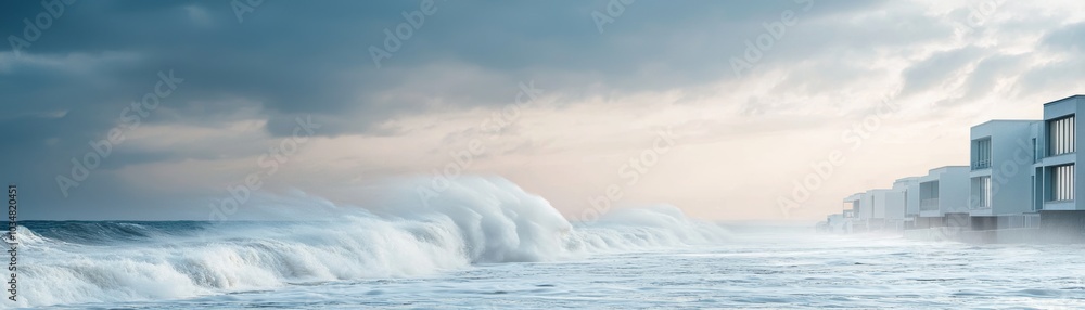 Fortified Coastal Infrastructure Shielding Against Storm Surges and Flooding Threats