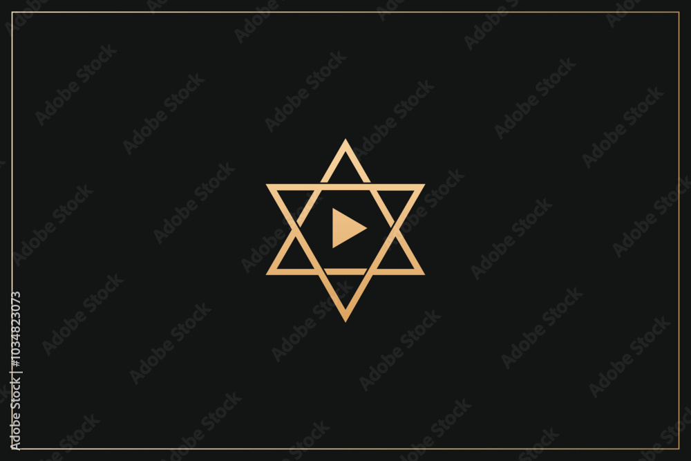 Abstract Minimalist Digital Multimedia Logo Design Gold Abstract Minimalist Digital Multimedia Logo Design Gold