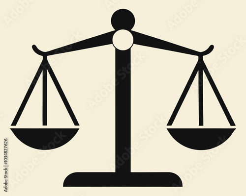 Balance scale vector illustration justice icon