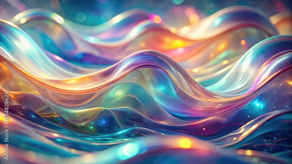 Abstract iridescent waves flow and ripple in a sea of vibrant color, creating a mesmerizing and dynamic visual landscape. Abstract iridescent waves flow and ripple in a sea of vibrant color, creating a mesmerizing and dynamic visual landscape.
