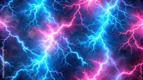 Lightning sky seamless pattern background