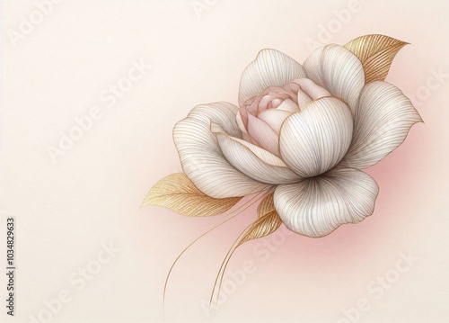 Coppyspace image of a soft and luxurious rose. photo