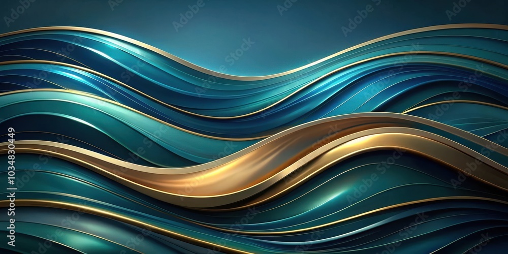 Abstract Teal and Gold Waves A Playful Exploration of Fluid Form and Dynamic Contrast Abstract Teal and Gold Waves A Playful Exploration of Fluid Form and Dynamic Contrast