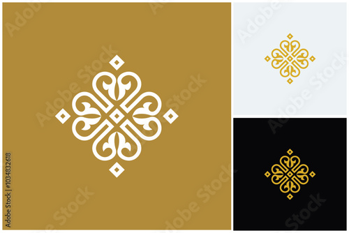 Geometric Square Cross Business Company Vector Logo Design