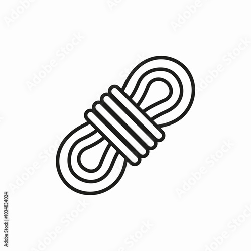 climbing rope icon sign vector
