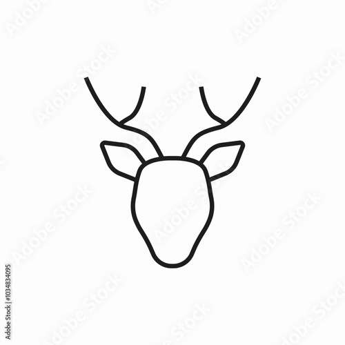 deer head icon sign vector