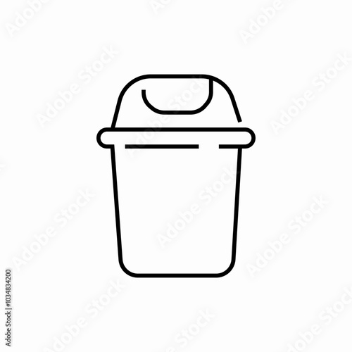 dustbin trash icon sign vector