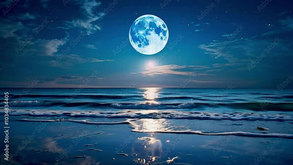 the moon over the ocean the moon over the ocean