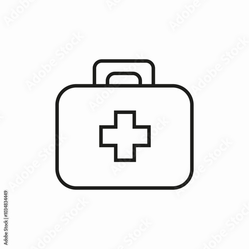 first aid kit icon sign vector