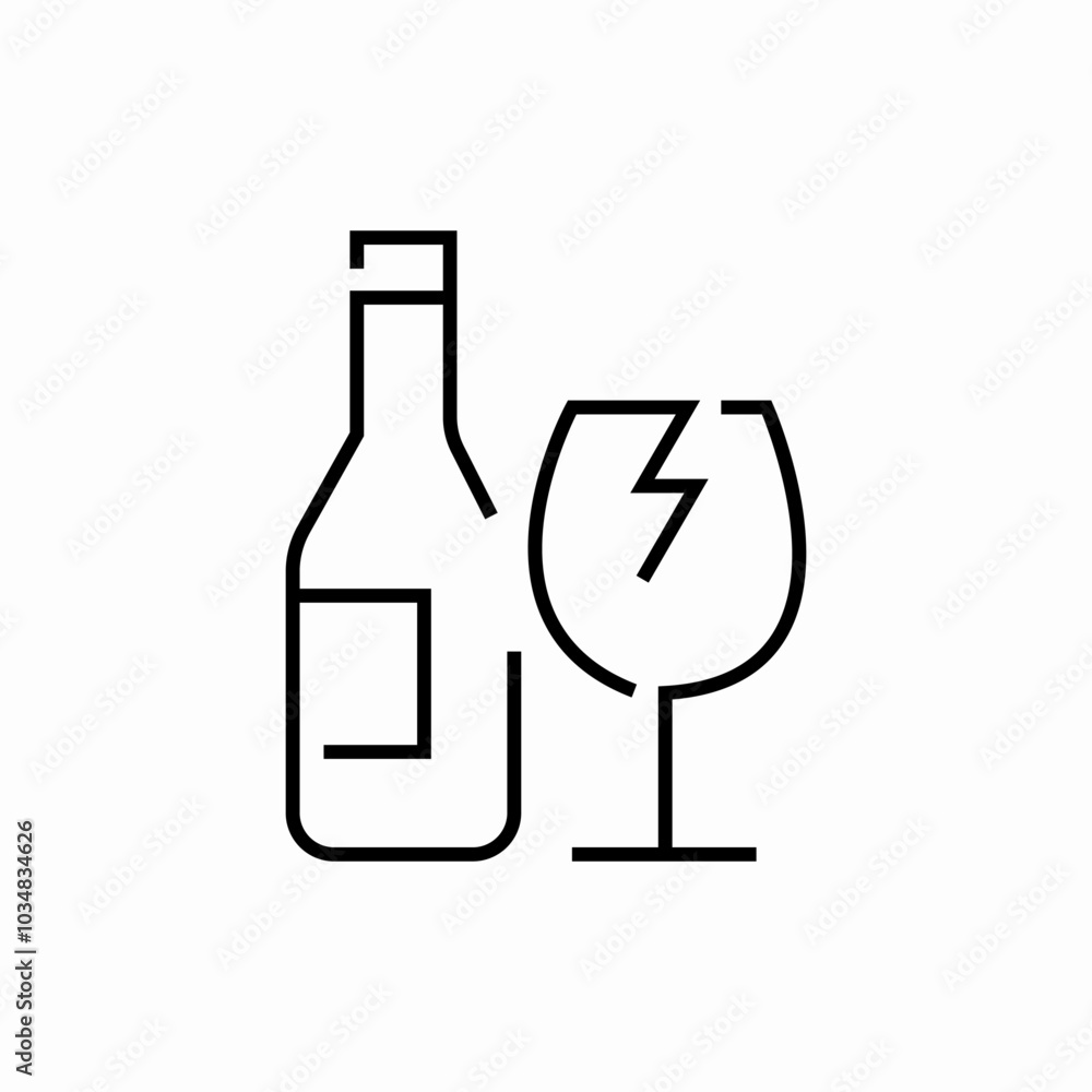 garbage glass icon sign vector garbage glass icon sign vector