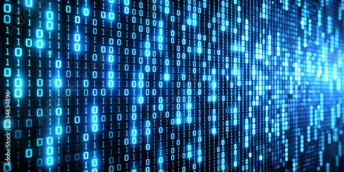 Wallpaper Mural Digital Binary Code Background, Blue, Technology, Data Torontodigital.ca