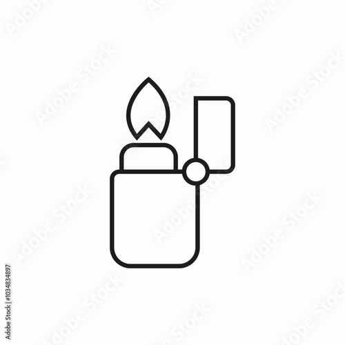 lighter flame icon sign vector