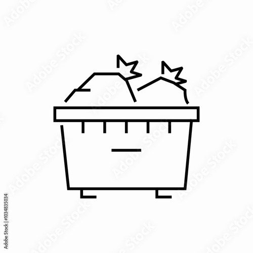 municipal solid waste icon sign vector