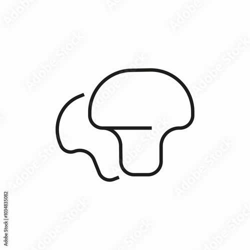 mushroom vegetable icon sign vector