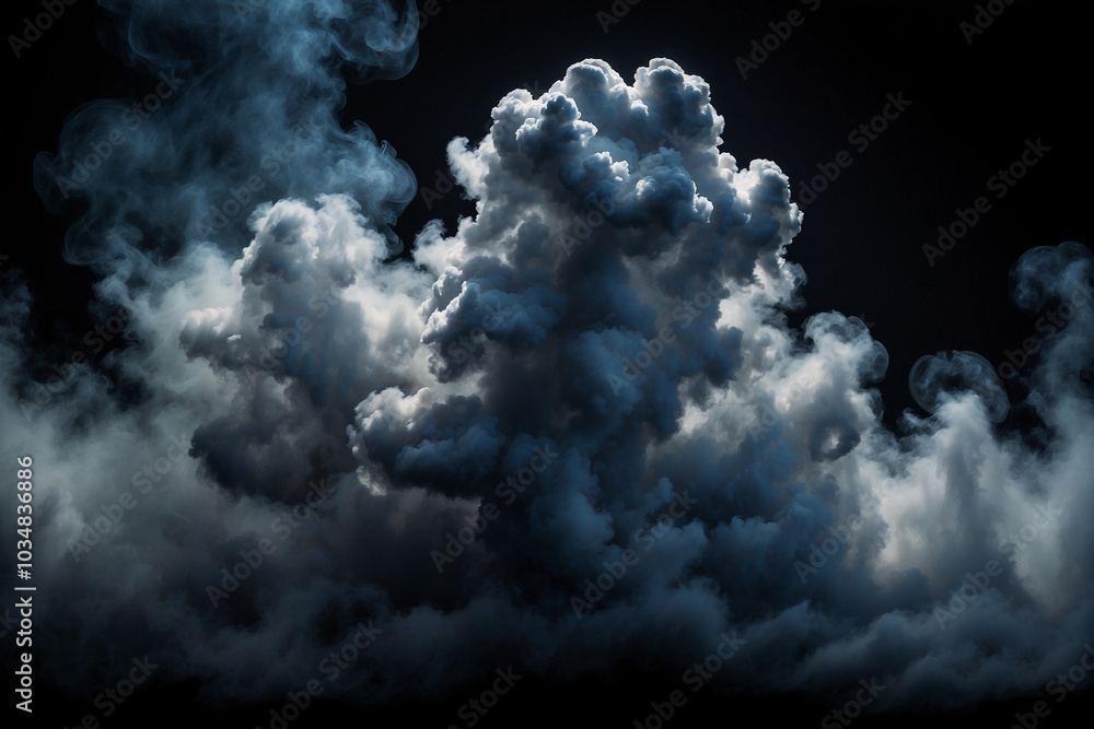 Smoke fog on black background Smoke fog on black background