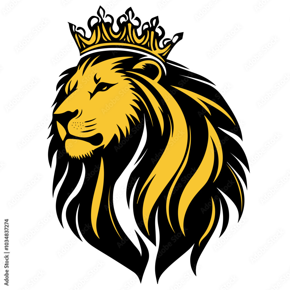Minimalist vector illustration of a male lion for tattoo tshirt design logo mascot and sticker Minimalist vector illustration of a male lion for tattoo tshirt design logo mascot and sticker