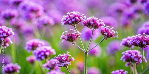 purple wildflower blooming in spring selective focus