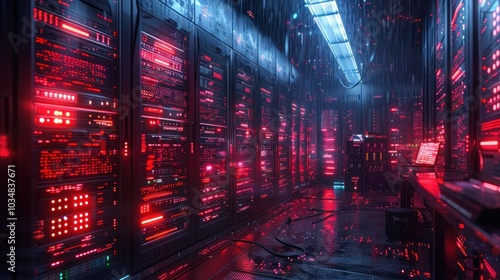 Cyberpunk Server Room