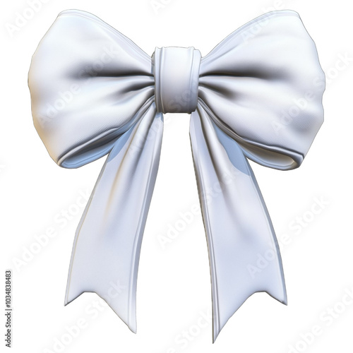 white bow isolated on white background