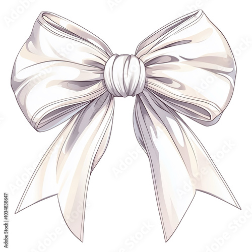 silver ribbon bow