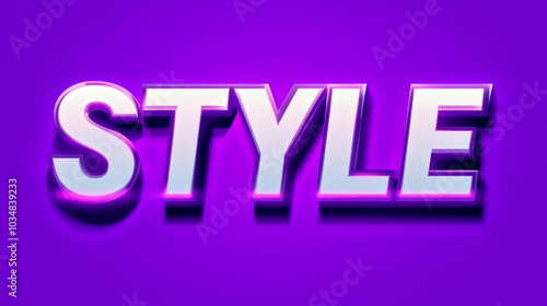 The word "STYLE" in bold white letters on a vibrant purple background.