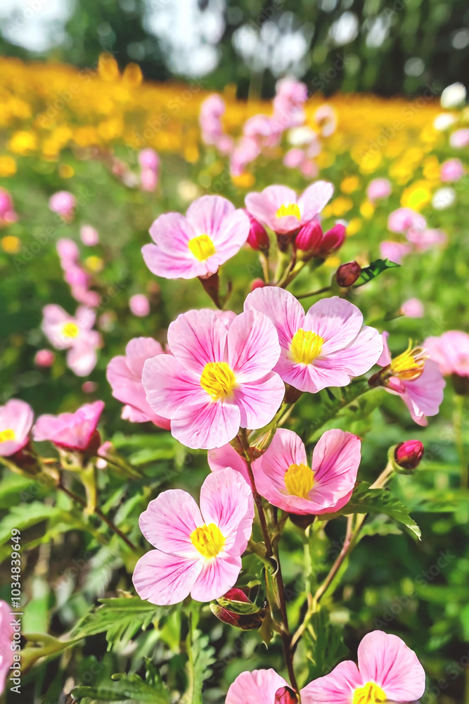 pink flowers in the garden pink flowers in the garden