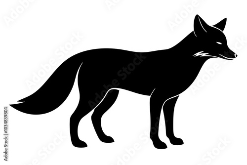 Fox Silhouette | isolated vector silhouette illustration on white background