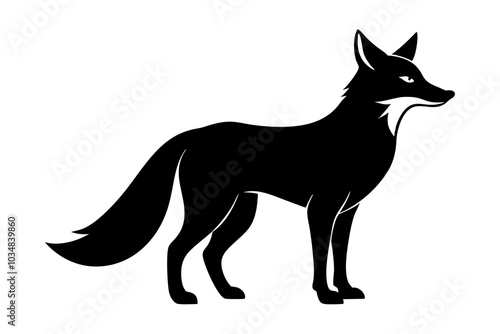 Fox Silhouette | isolated vector silhouette illustration on white background