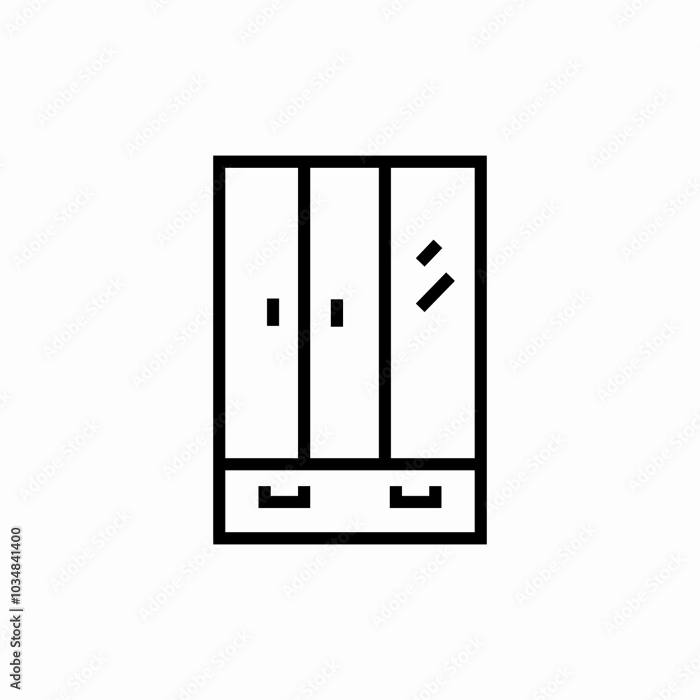 cabinet wardrobe icon sign vector cabinet wardrobe icon sign vector