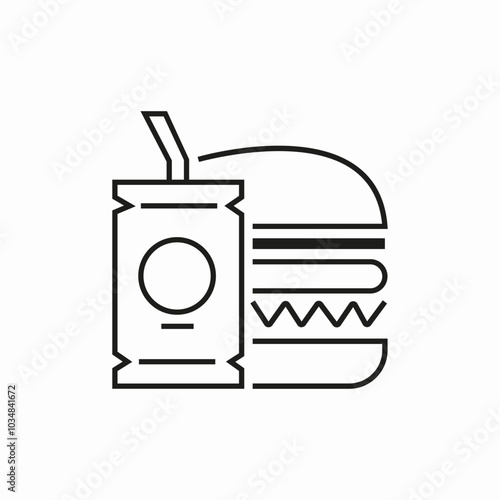 fast junk food icon sign vector