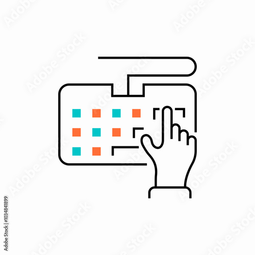 keyboard button icon sign vector